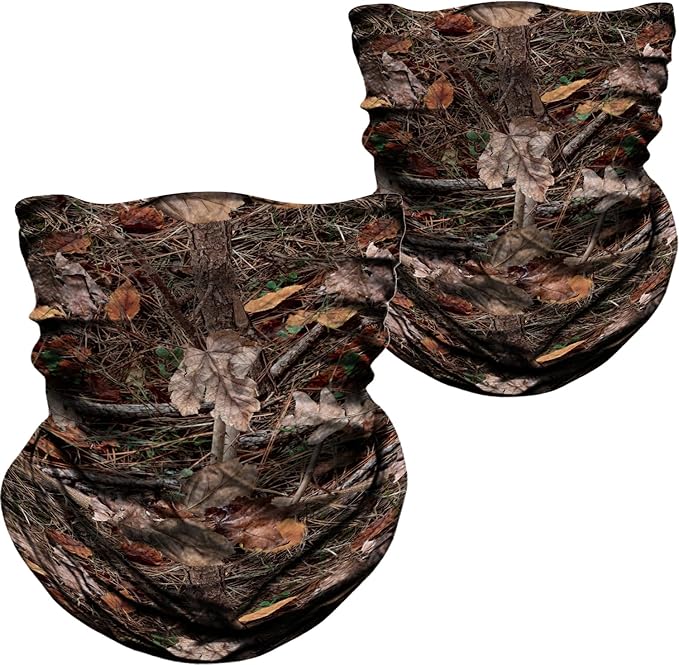 WTACTFUL 2-Pack Camouflage Face Mask Bandana for Men Women - Breathable, Seamless, Moisture Wicking & Versatile