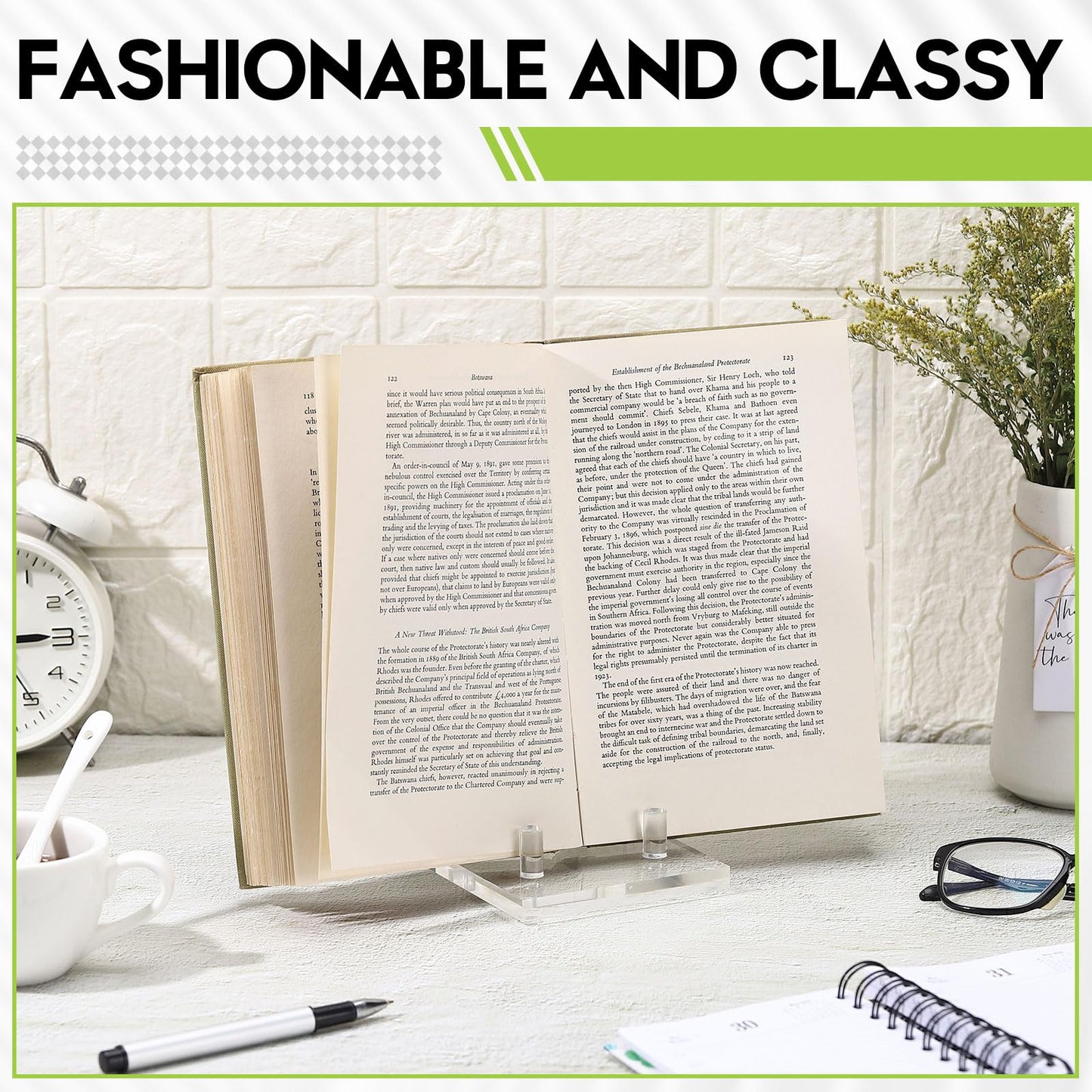 Yousoontic Acrylic Book Display Stand Clear Easel Plate Stand for Displaying Books, Picture, Notebooks, Platter, Photo, Artworks(4 x 6 x 6 Inch)