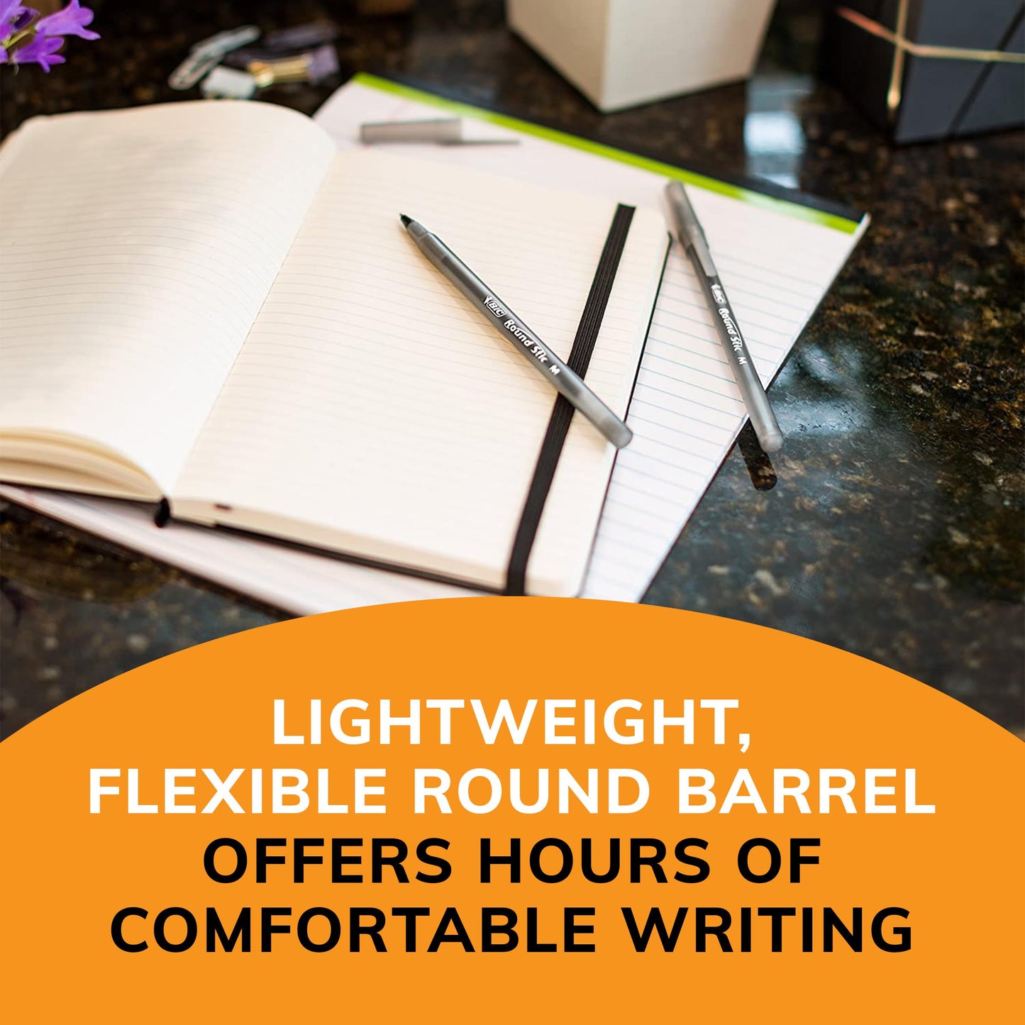 BIC PENS Bulk Pack of 240 Ink Pens, Round Stic Xtra Life Ballpoint, Medium point 1.0 mm, 120 Black & 120 Blue Combo Pack in Bulk