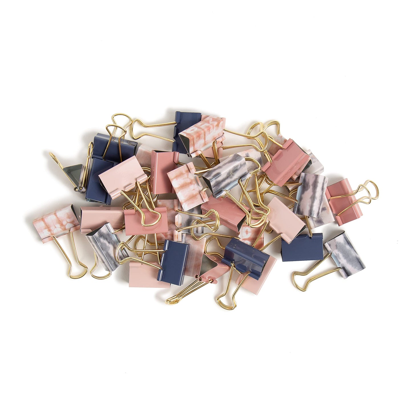 U Brands Fashion Binder Clips, Soft Dye with Gold Prongs, Office Organization Supplies, 32mm, 36 Count