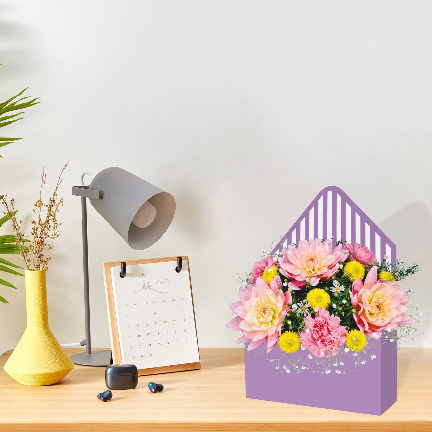 4 Pcs Mother's Day Florist Bouquet Envelope Boxes Mixed Style Flower Bouquet Packaging Gift Paper Boxes Gift Wrapping Envelope Box Flower Bags for Valentines Wedding Birthday Party Supplies(Striped)