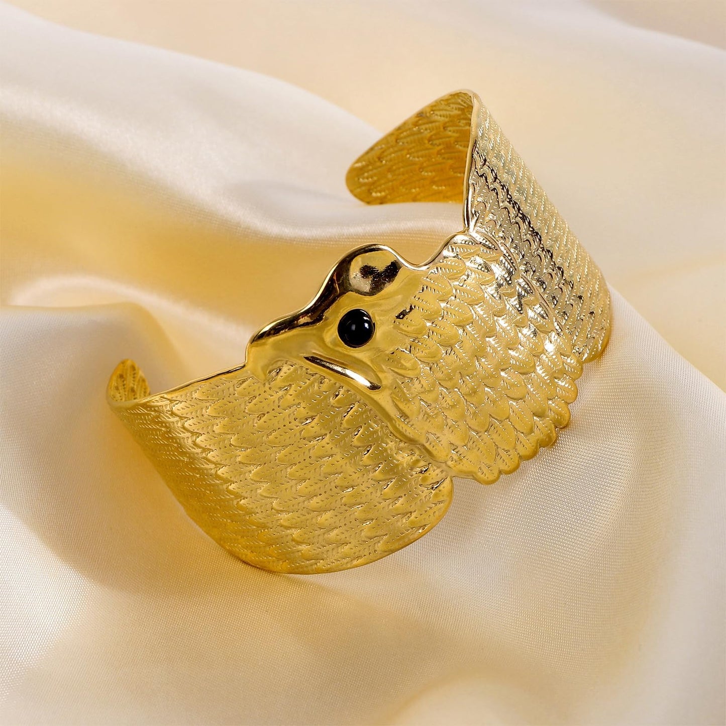 TaYolnFaSo Eagle Cuff Bracelet for Women Adjustable Chunky Wide Wrap Bracelet Open Bangle Eagle Jewelry for Wife Girlfriend Mother Daughter