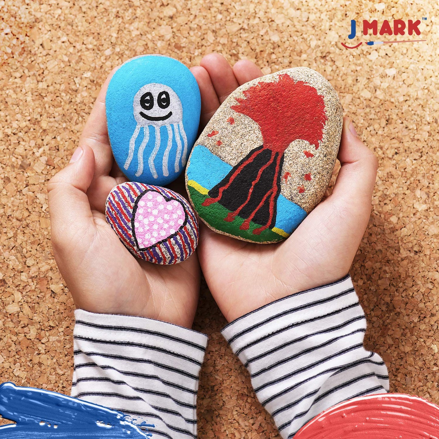 J MARK Premium Rock Painting Kit - Acrylic Paint Pens for Rock Painting, Glow in the Dark and More