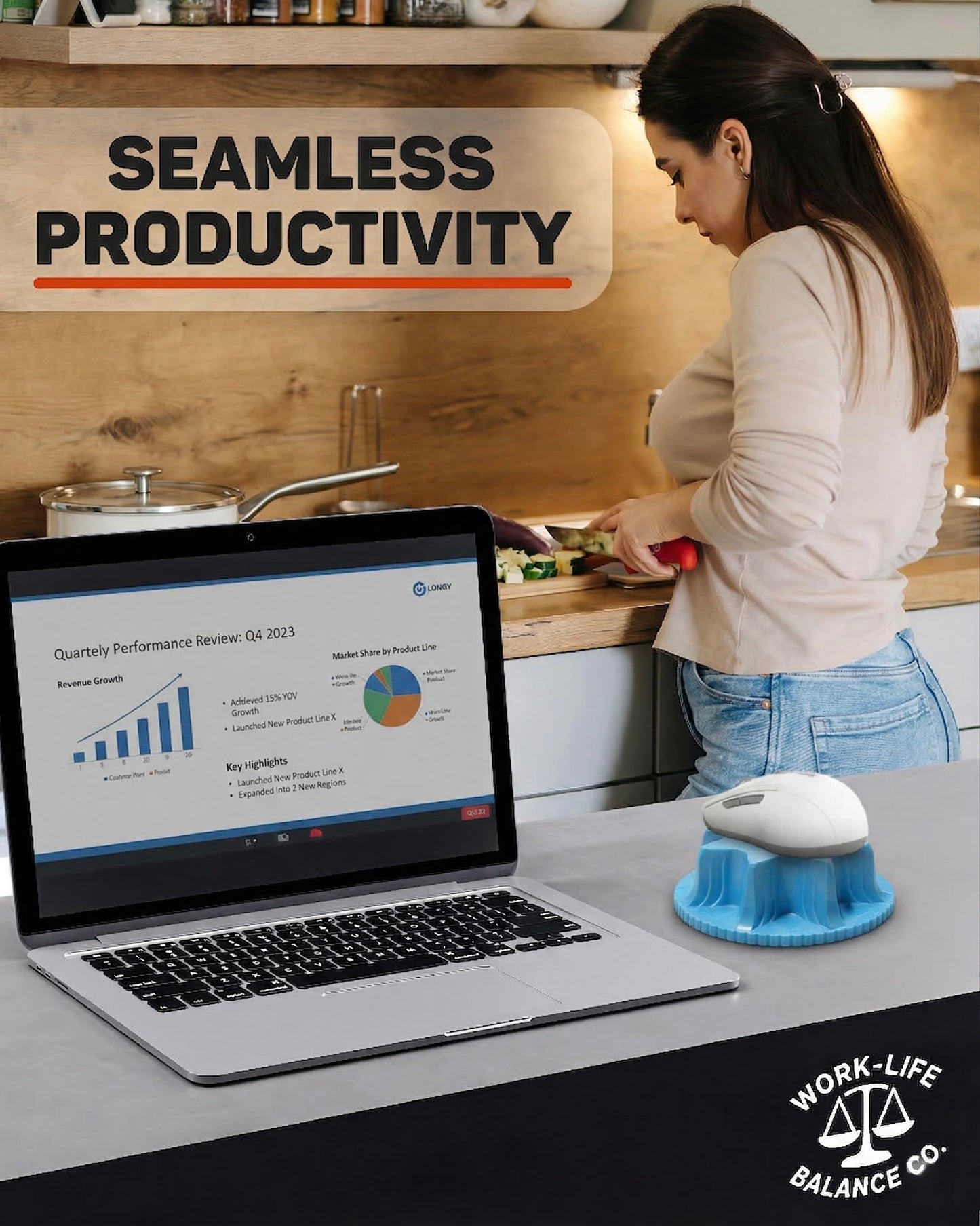 Work-Life Balance Compact Mechanical Mouse Jiggler - Undetectable Device to Keep Mouse Moving and Computer Awake, Cordless Wireless Mover for Remote Work Essentials & WFH, Automatic Wiggler - Freedom