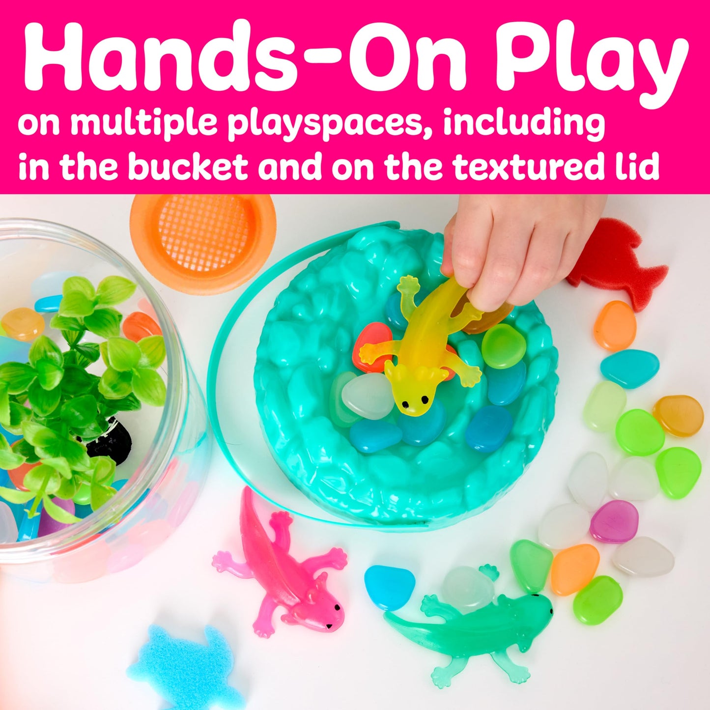 Creativity for Kids Sensory Adventure Axolotls Kit | Dig, Squish & Explore | Scoop, Pinch & Play with Fine Motor Tools | Screen-Free Activity for Kids & Spring Crafts (Ages 4+)