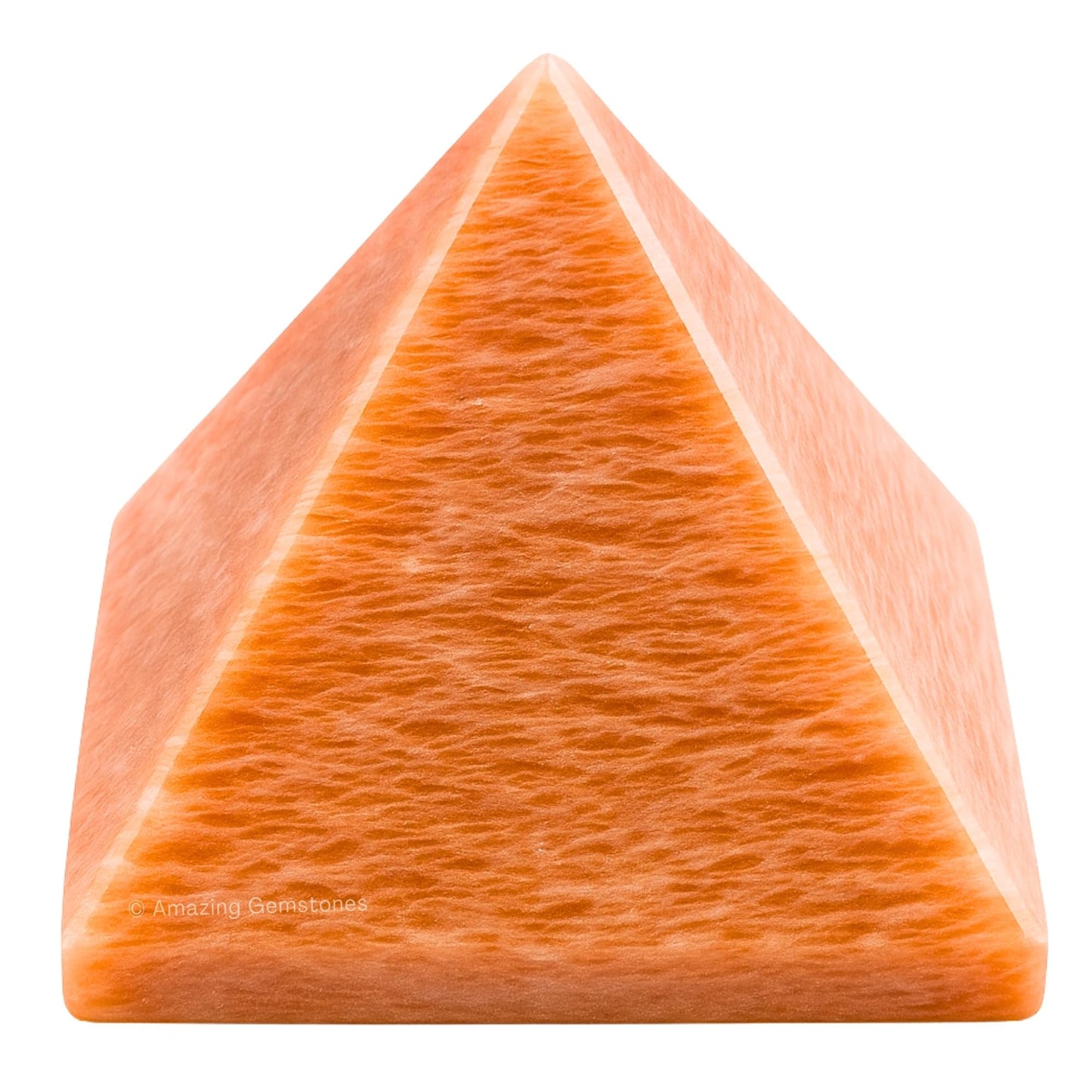 Amazing Gemstone Peach Moonstone Pyramid Crystal Healing Stones - 1.5" Great Pyramid Figurine of Natural Stone Pyramid for Meditation, Reiki, Chakra Balancing and Crystal Pyramids Grid