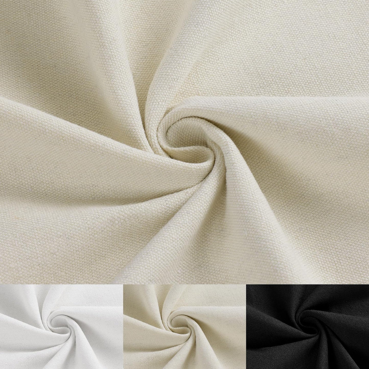 Soft Cotton Canvas Fabric, 10oz 59" Wide Thick Duck Canvas Drop Cloth Panels for Painting, Embroidery, Sewing, Arts & Crafts, 1 Yard Natural