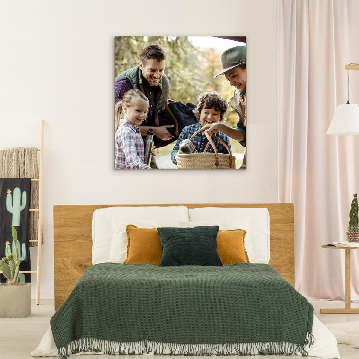 Custom Canvas Prints with Your Photos- Personalized Print Canvas Pictures, Custom Wall Art Gift for Living Room, Bedroom, Wedding Family Baby Pets Framed 8 x 8 inche