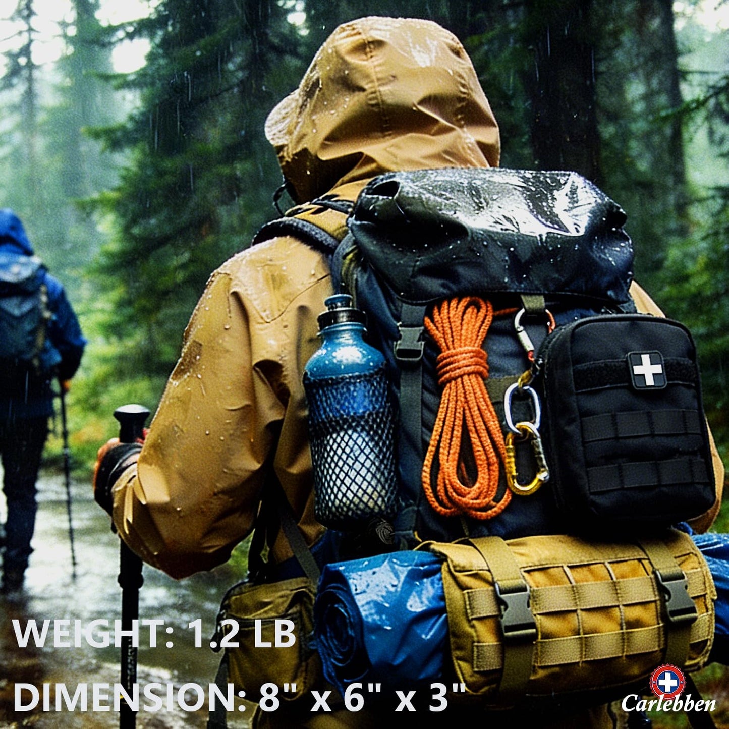 Carlebben EMT Pouch MOLLE Ifak Pouch Tactical MOLLE Medical First Aid Kit Utility Pouch (With Medical Supplies)