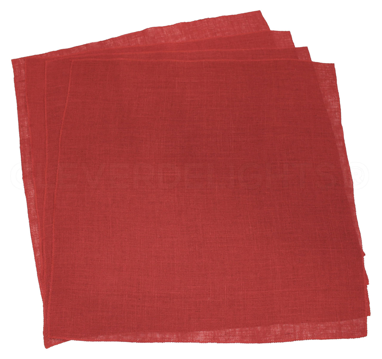 CleverDelights 36 Inch Red Burlap Squares - 4 Pack - 100% Jute Burlap Fabric - Finished Edges - 36" x 36"