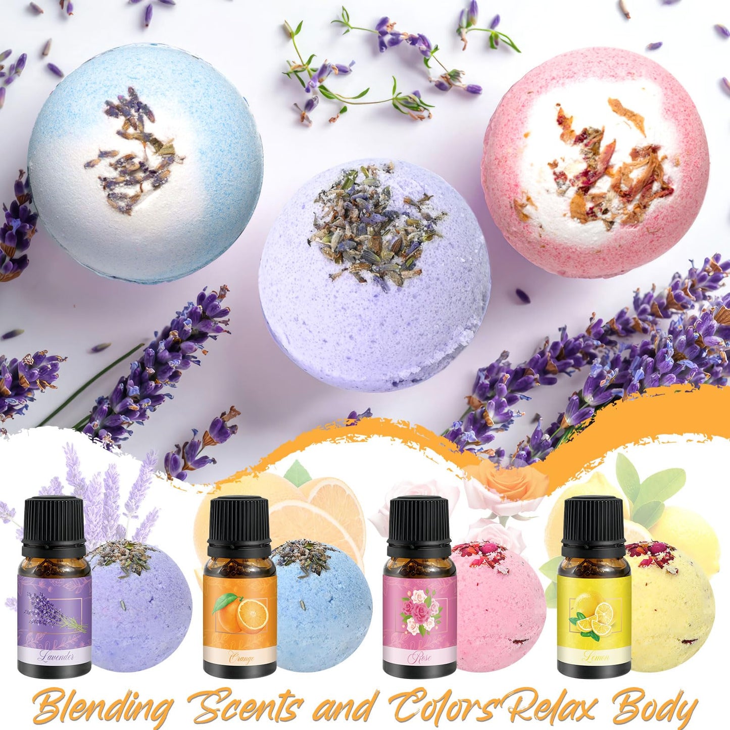 JUYRLE Bath Bomb Making Kit- DIY Bath Bomb Kit for Women, Make Your Own Bath Bombs, Bath Bomb Craft Kits with Bath Bomb Molds, Soap Making Kits, Bath Bomb Making Supplies Gifts for Girls Women