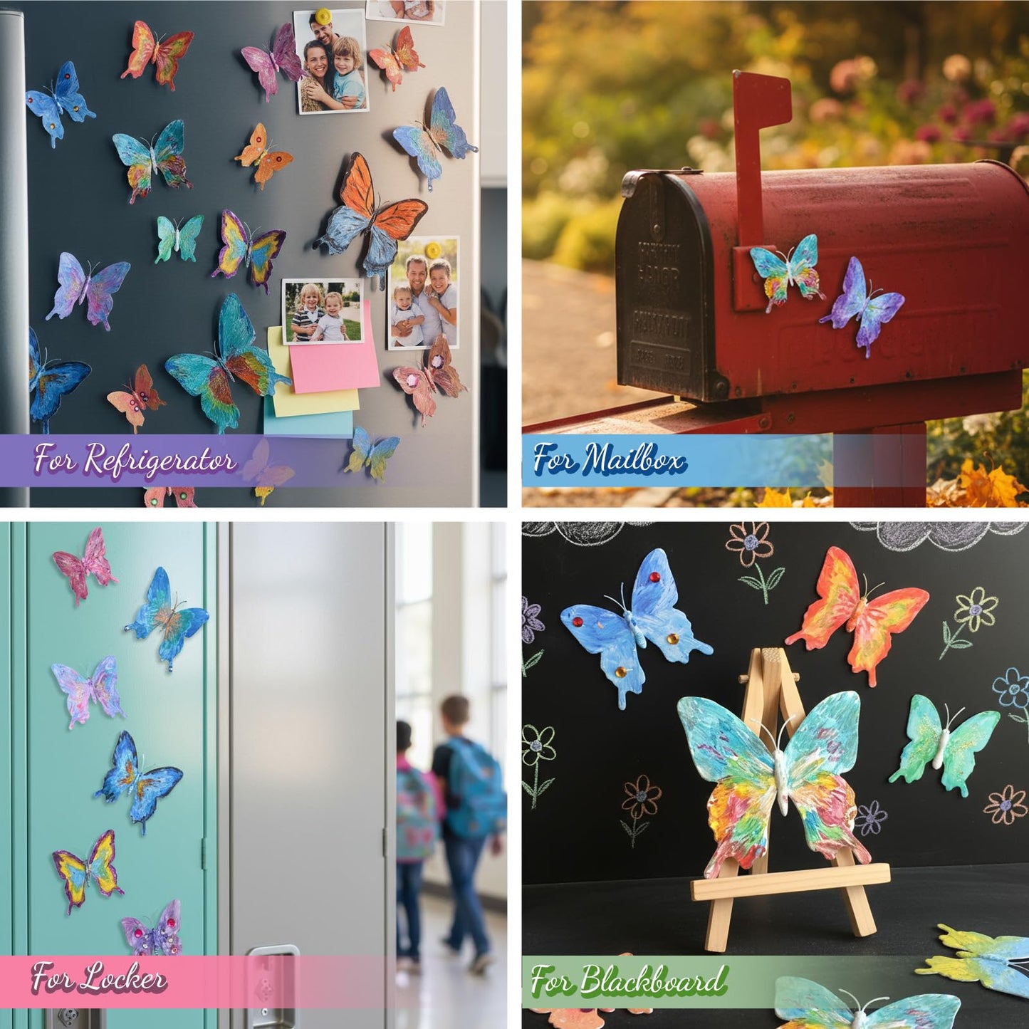 SOLDAY Butterfly Magnet 20 Pieces, Creativity Arts & Crafts Kit to Decorate Your Home,for Birthday Party Favors