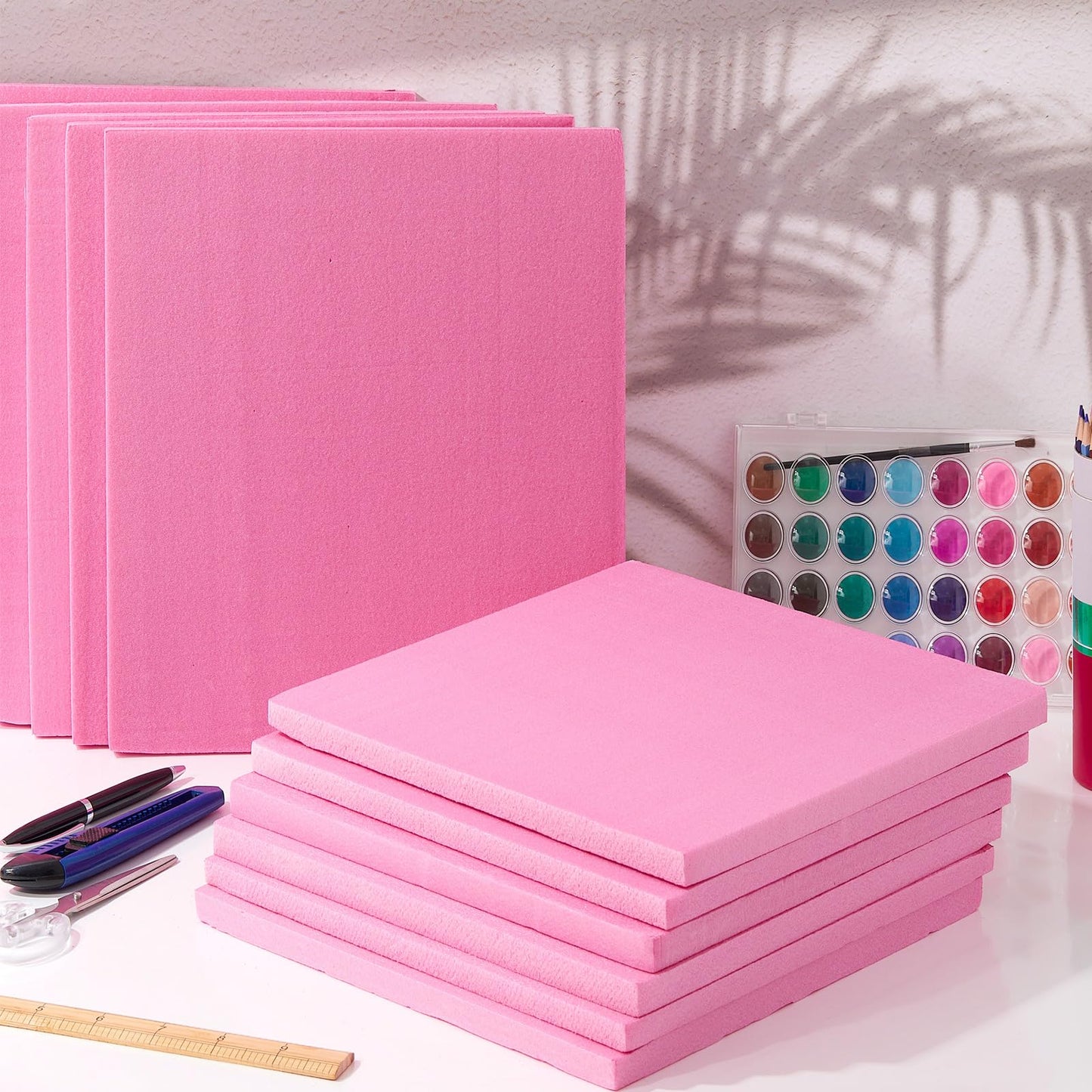Frienda 12 Pcs Foam Board Bulk 12" x 7.5" x 1/2" Xps Foam Sheet Panel for DIY Crafts Sculpture Modeling Floral Arrangements School Home Office Art(Pink)