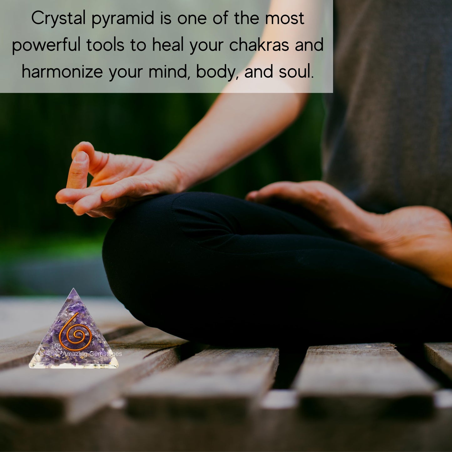 Amazing Gemstone Amethyst Orgone Pyramid - 30mm Small Orgonite Pyramids with Crystals and Healing Stones - Authentic Organite Gifts