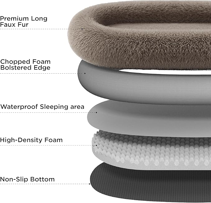 Bedsure Human Dog Bed for Adult, Plush Giant Calming Nest Bed Orthopedic
