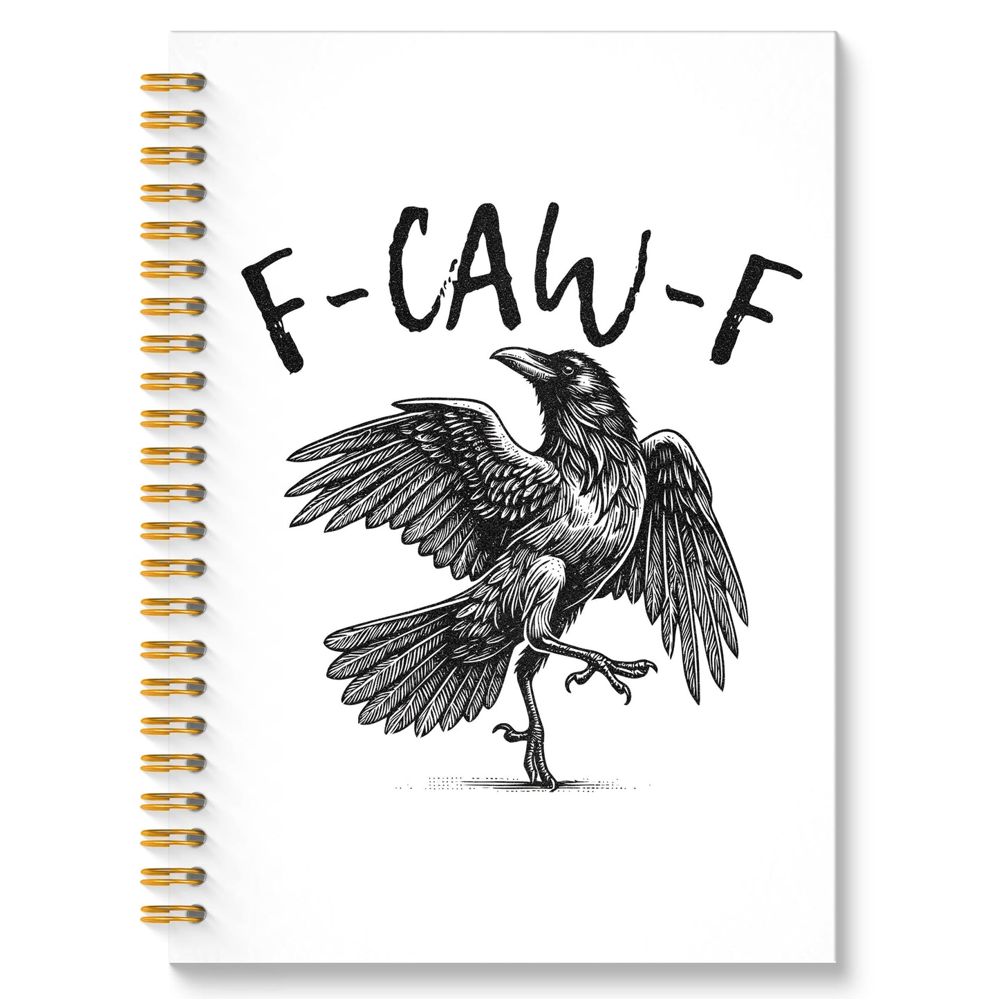 ROXMART Gothic Black Crow Glitter Spiral Notebook, Witchy Funny Raven Journal, Crow Lovers Gifts for Women Men, Dark Academia Gothic Raven Hardcover Notebook Journal, 5.5x8.3 Inch