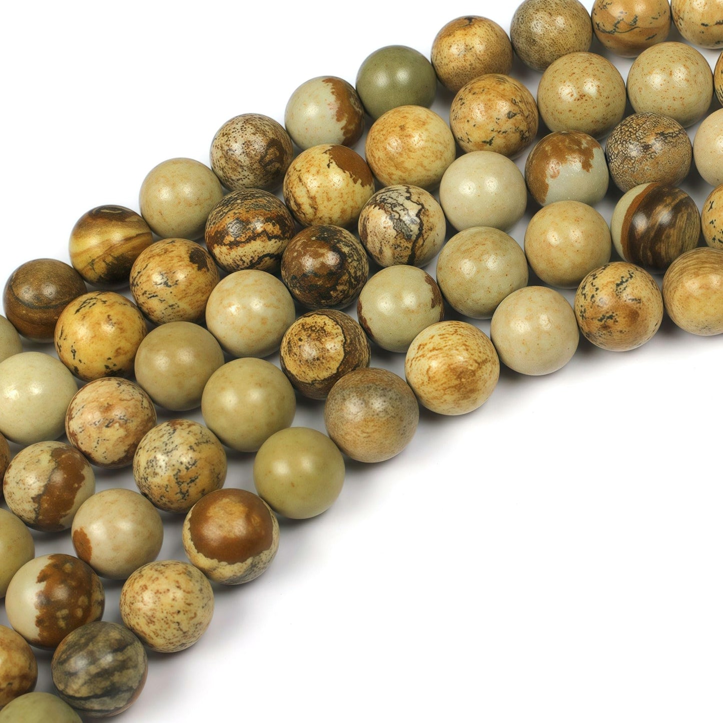 MJDCB AAA Natural Picture Beads Stone Beads for DIY Bracelet Making Strand 15" (6mm)