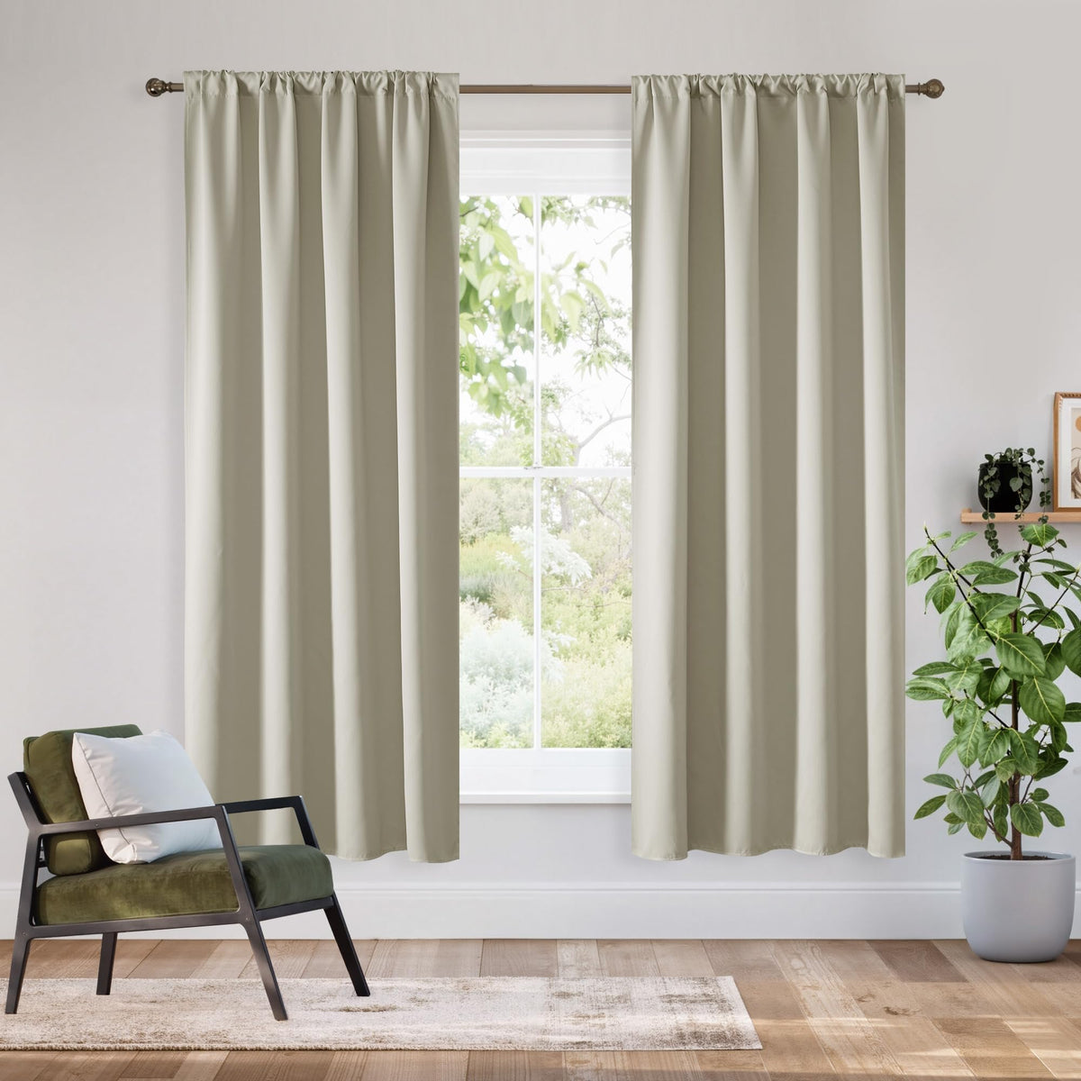 Bedroom Blackout Curtains 54 inches Long (2 Count)