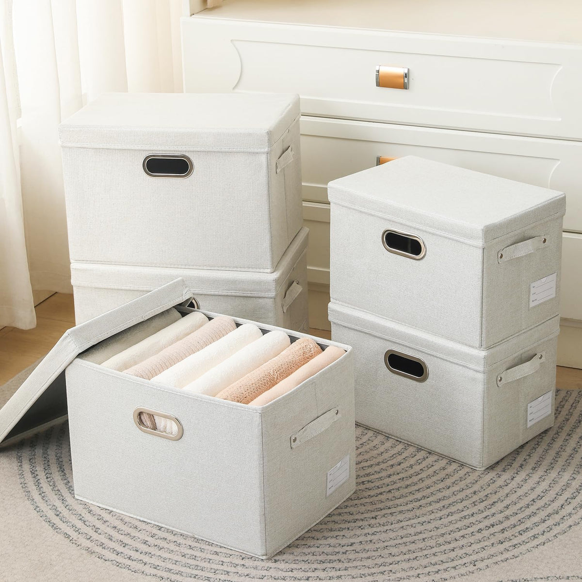 Collapsible Storage Bin with Lid [1