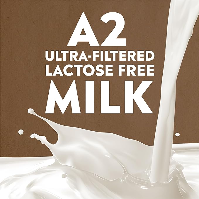 Pioneer Pastures - High Protein A2 Milkshakes - Chocolate - A2 Nutritional Milk, 30g Protein, 2g Sugar, No Artificial Sweeteners, No Seed Oils - All-Natural, Breakfast Shake, Meal Replacement, Workout - 11oz, 12 Pack