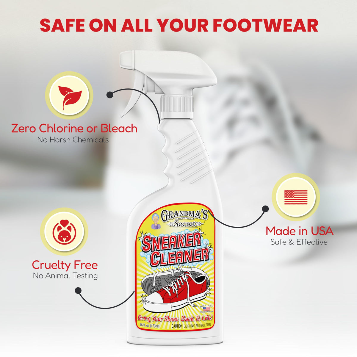 Sneaker Cleaner for Rubber (32 Fl Oz)