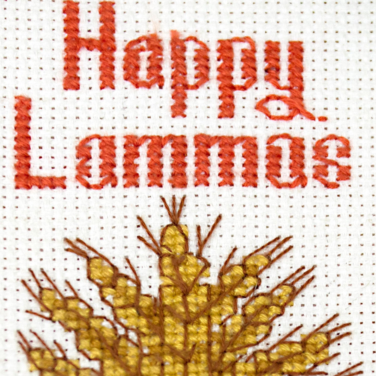 Povitrulya Counted Cross Stitch Kit “Lammas/Lughnasadh“ – DIY Bookmark Embroidery Set for Adults & Beginners, First Harvest Pagan Celtic Rustic Seasonal Autumn Gift