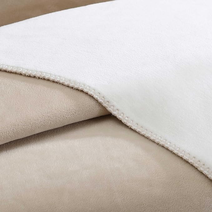Calvin Klein - King Blanket, Super Soft Plush Bedding, Luxury Bed Blanket, Oeko-Tex Certified (Modern Reversible Solid Light Beige, King)