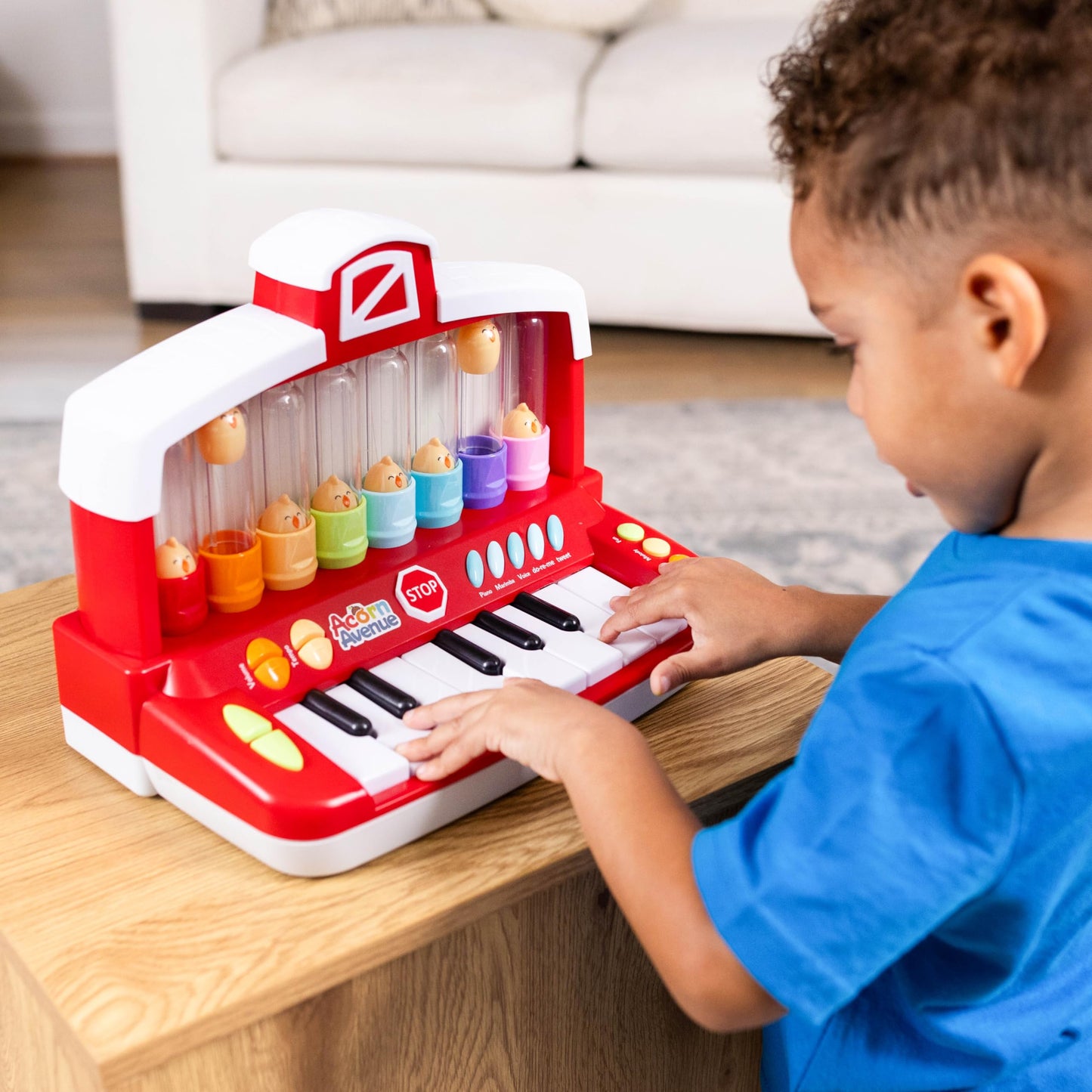 Farm Animals Keyboard Preschool Learning Toy with Silly Sounds and Light-Up Piano with Learning Songs for Infants