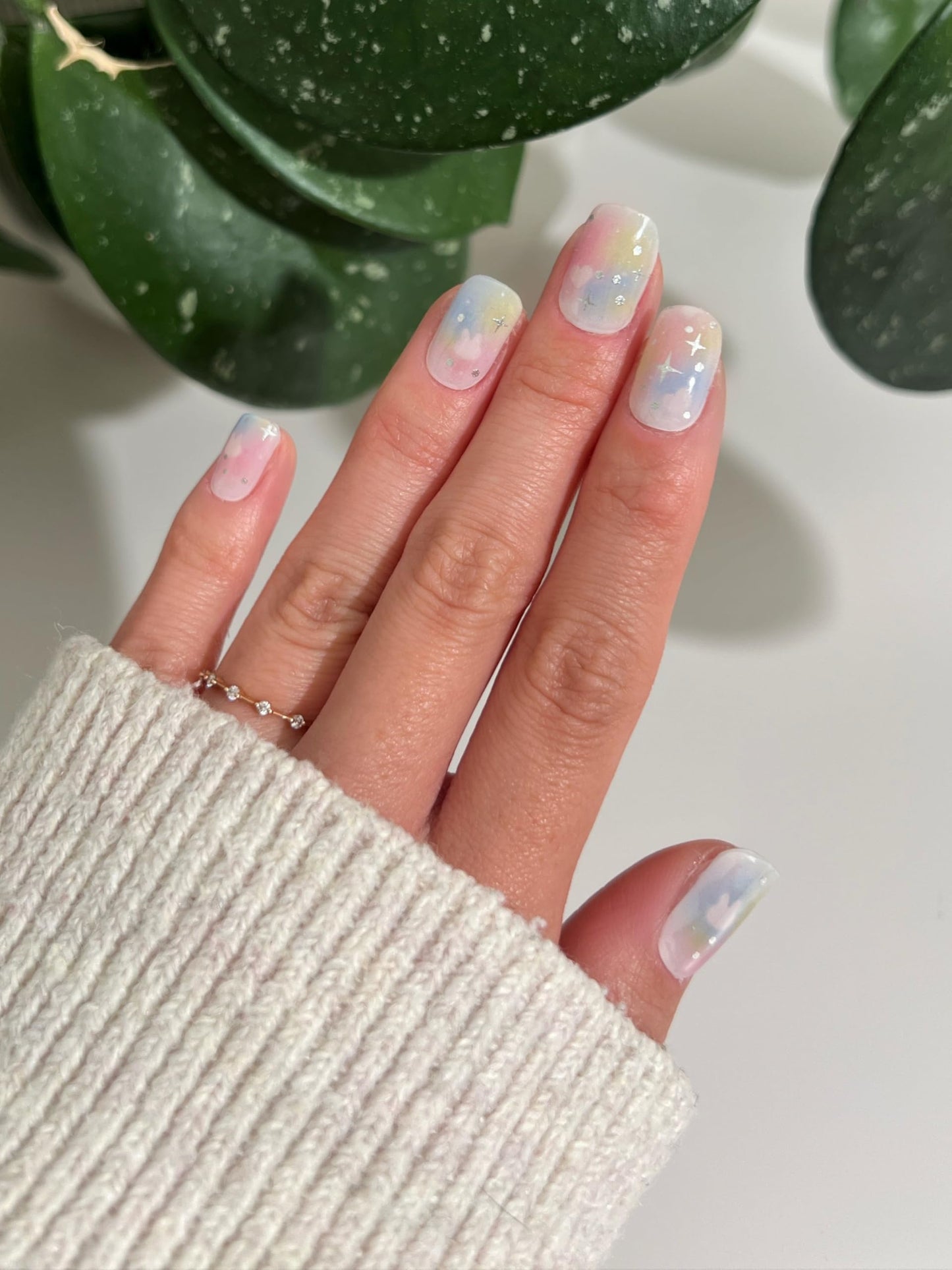Nova Nails Semi Cured Gel Nail Strips (Cosmic Confetti)