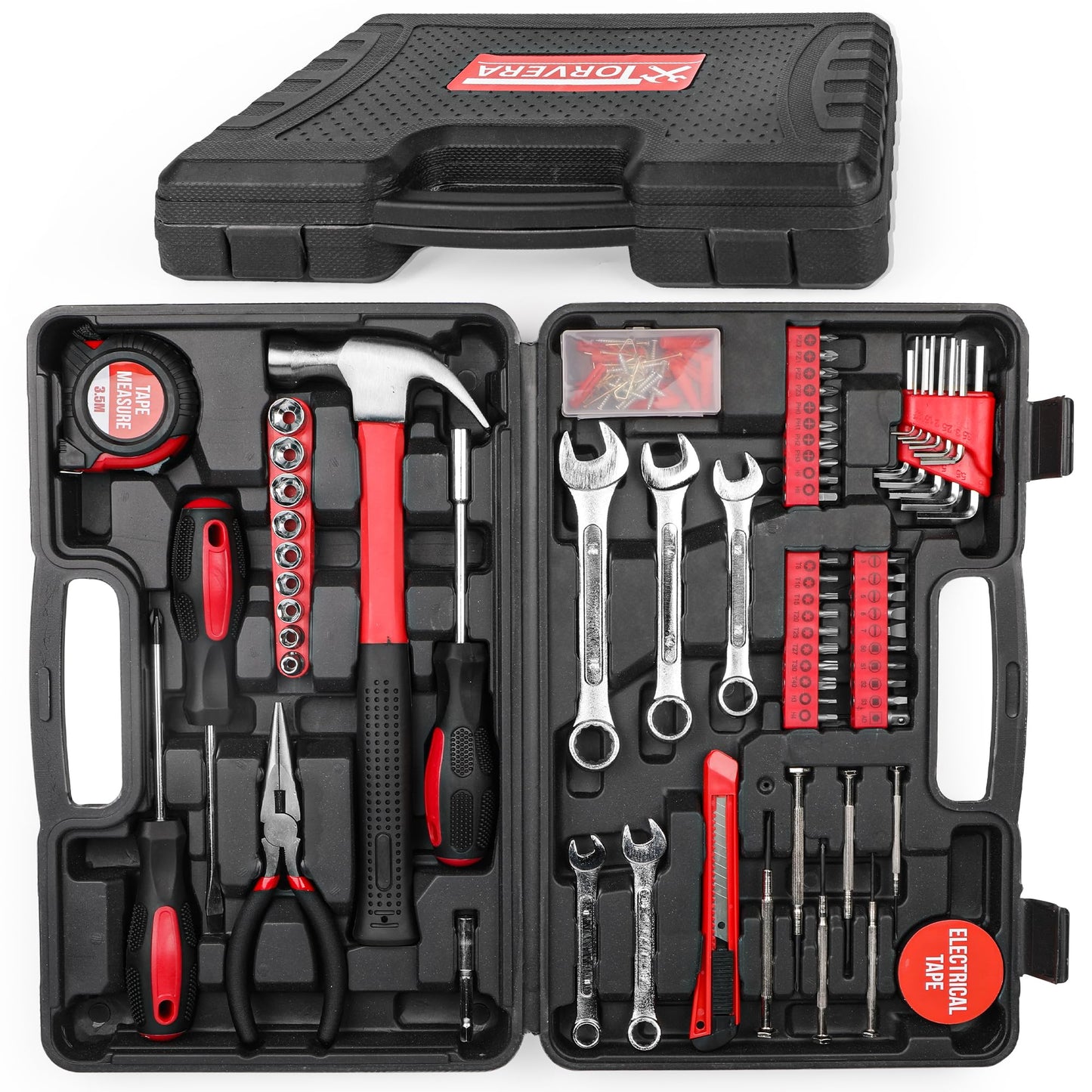 XTORVERA 148-Piece Household Tool Kit with Sturdy Case – Premium Home Repair Tools Set for Men & Women, DIY Hand Tool Set for Apartment, Garage, Office, and Home Maintenance