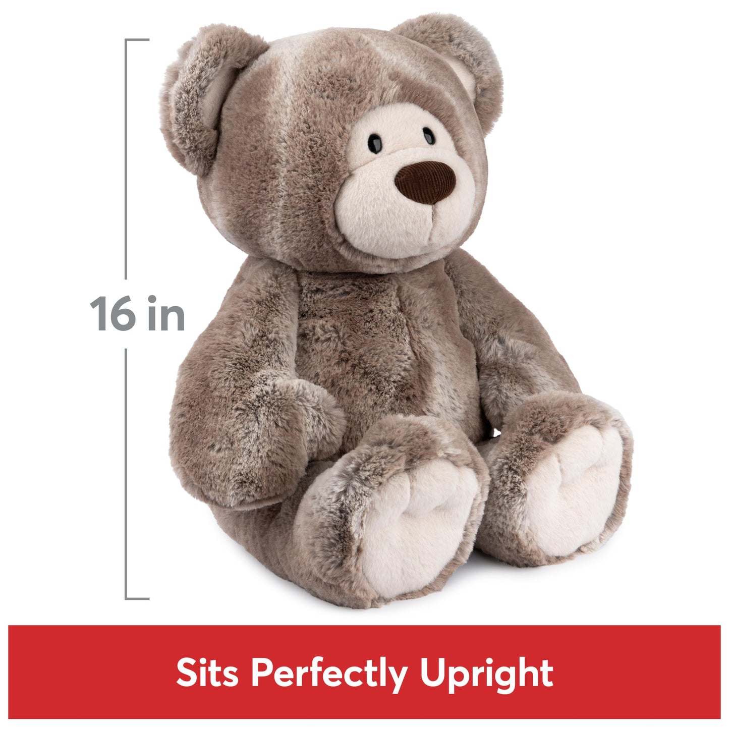 GUND Mukki Teddy Bear, Premium Stuffed Animal for Ages 1 and Up, Brown/Cream, 16”