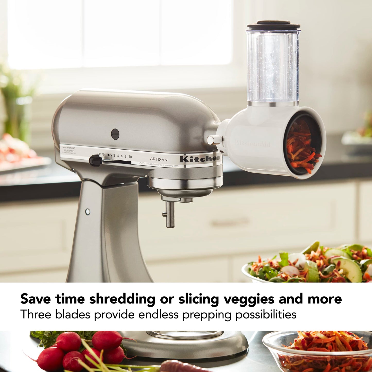 KitchenAid Stand Mixer Attachment, KSMVSA Fresh Prep Slicer/Shredder