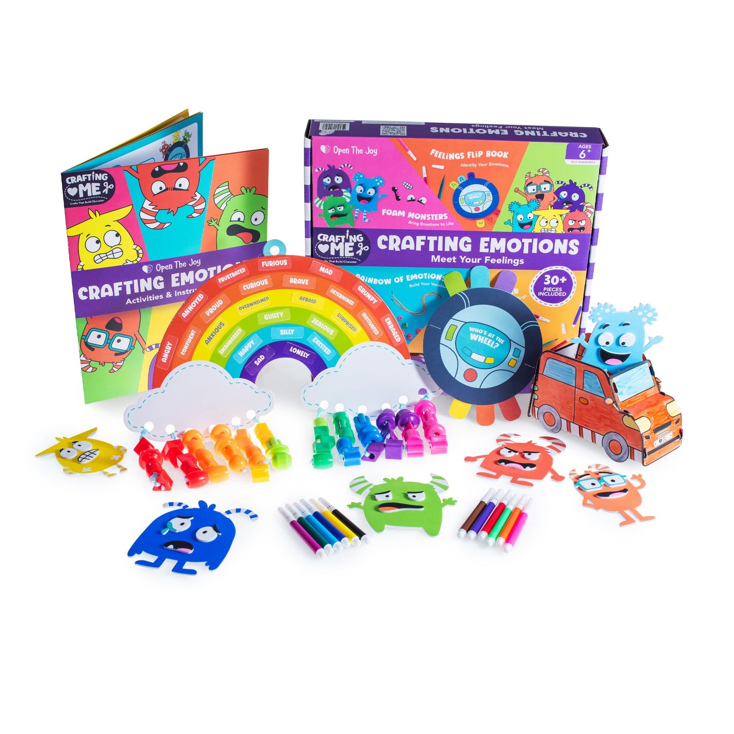Open The Joy Crafting Your Emotions – DIY Emotional Awareness & Mindfulness Craft Kit for Kids – Creative Arts & Sensory Play for Emotional Regulation & Self-Expression – Ages 4 and Up