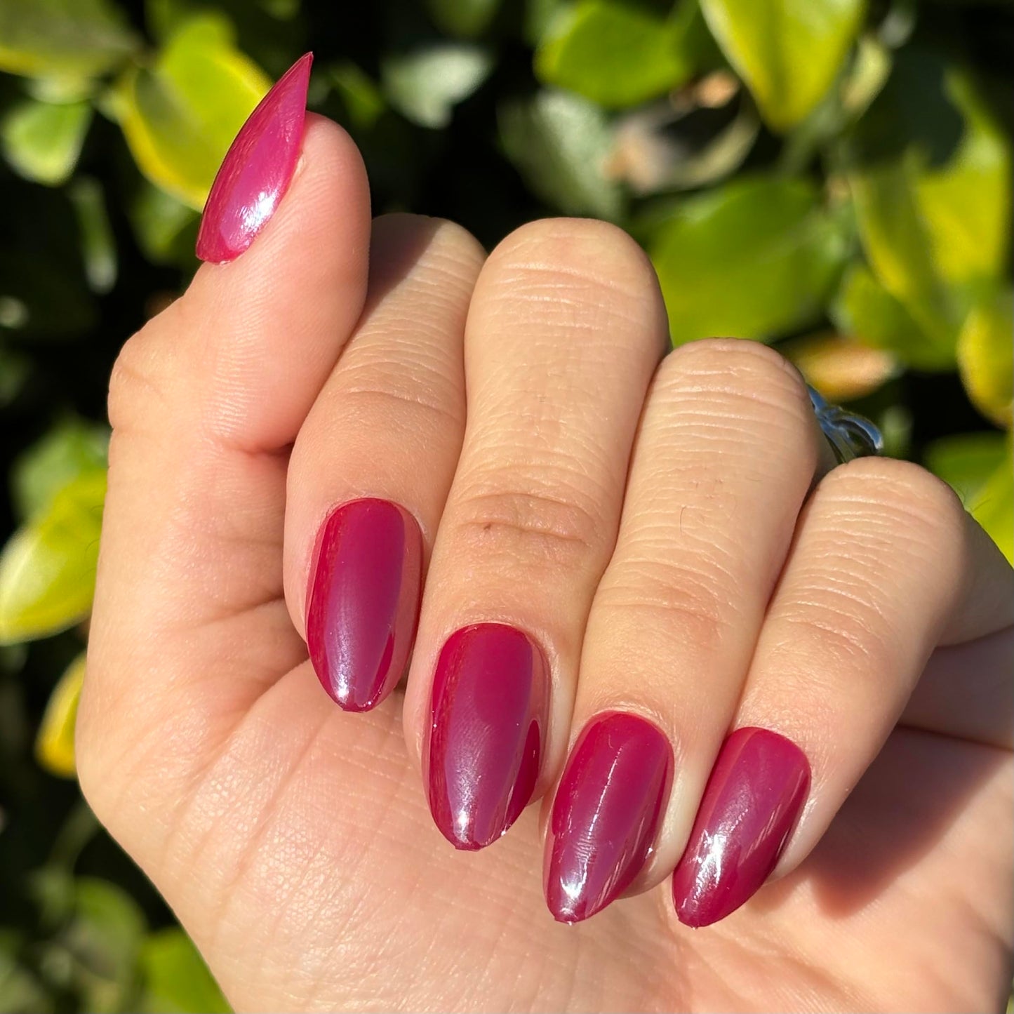 RED BABE Press-On Nails by Lavaa Beauty | Short Almond Red Chrome Nails