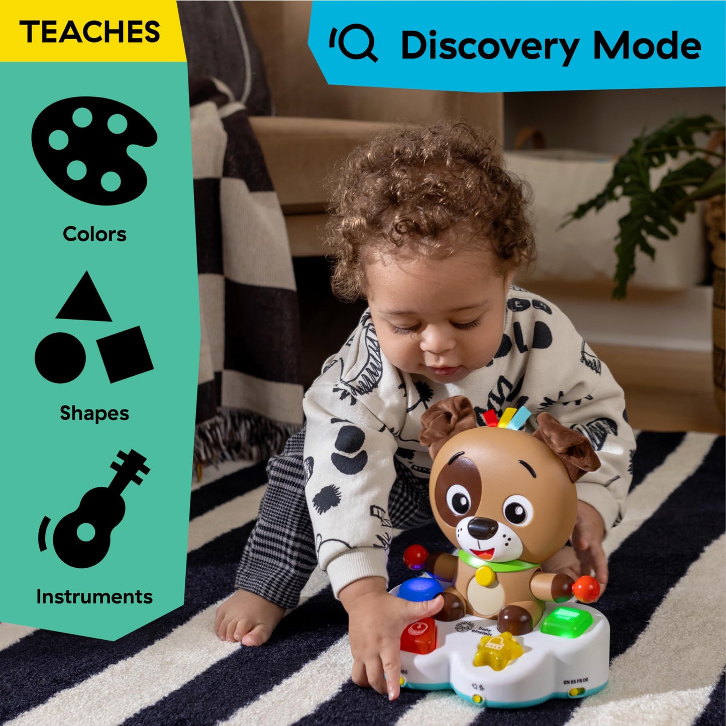 Baby Einstein Drum & Learn Dean Musical Learning Toy, Multisensory, Ages 6 Months and Up