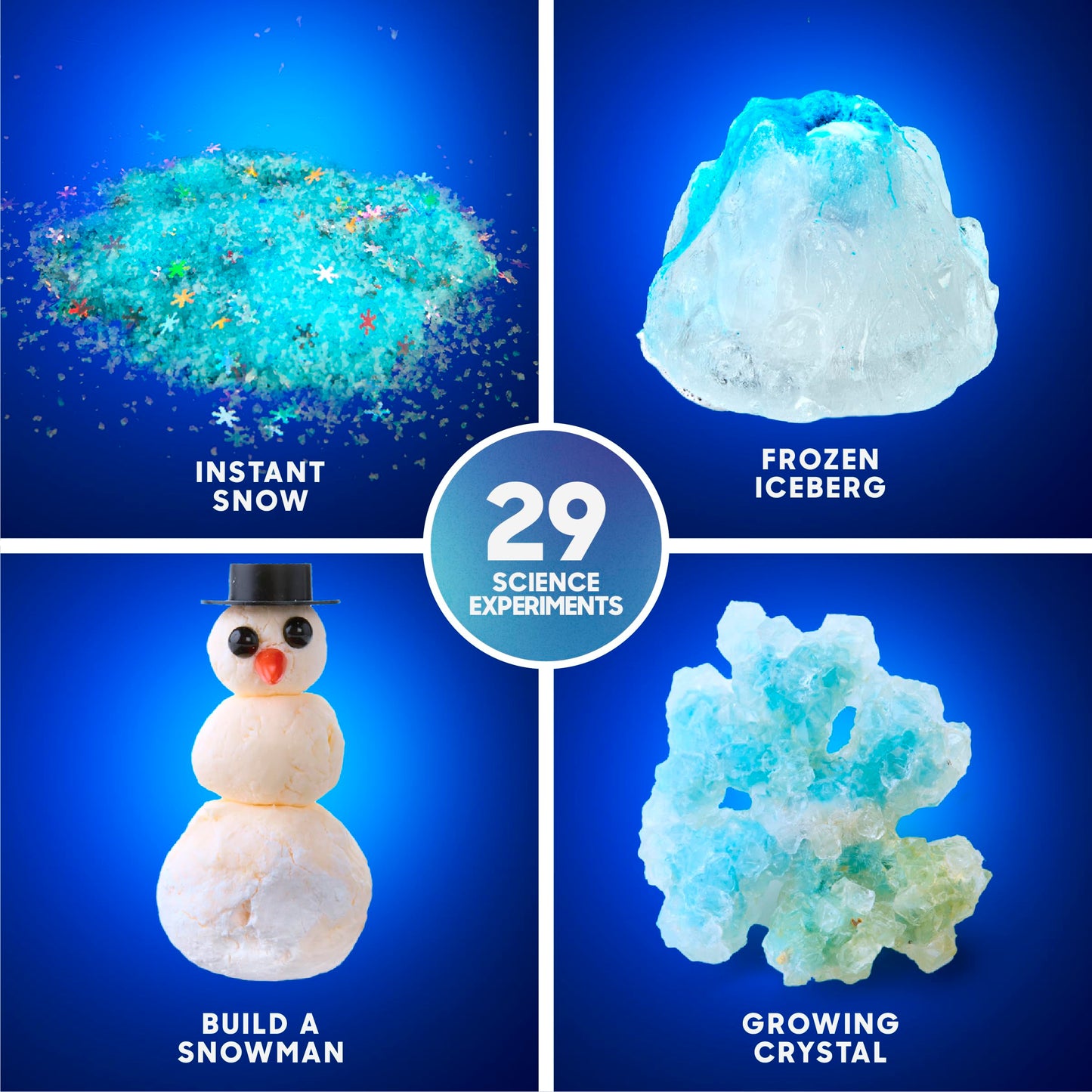 Discovery Frozen Earth Science Kit for Kids| 29 Science Experiments| Grow Crystals, Instant Snow, Snowflake Slime, Frozen Volcano| STEM Chemistry Activity Set| Educational Learning Toy| Gift Ages 8+