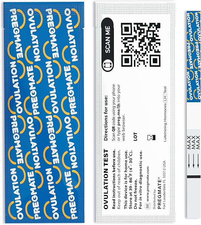 Pregmate 50 Ovulation and 20 Pregnancy Test Strips Predictor Kit