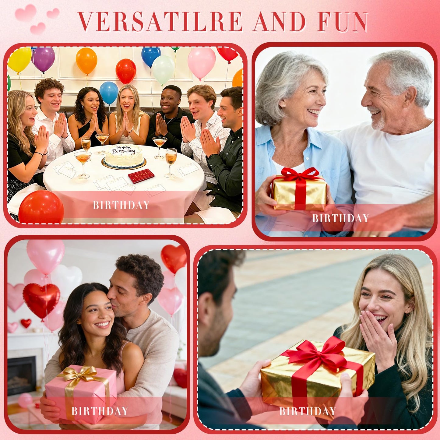 JULEASEL Love Coupons for Him – 30 Blank Personalized Coupons | Romantic Valentines Gifts for Him, Thoughtful Valentines Day Gifts for Husband, Cute Vday Gift for Boyfriend (Ruby Red)