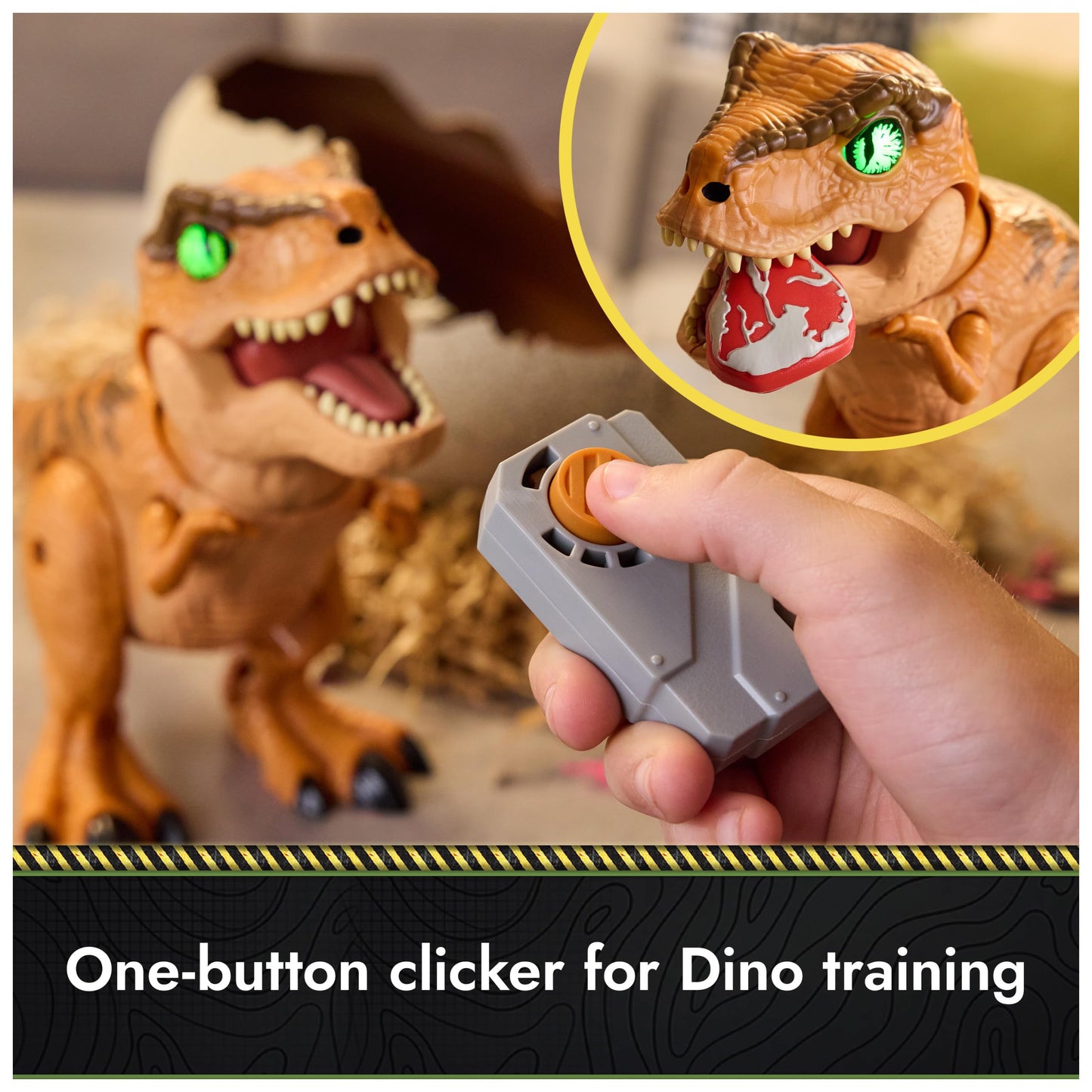 Primal Hatch Jurassic World Interactive Toy Dinosaur & Egg, Hatch & Train Your own Baby Dino with 100+ Sounds & Reactions, Kids Toys for Boys & Girls Aged 5 & Up