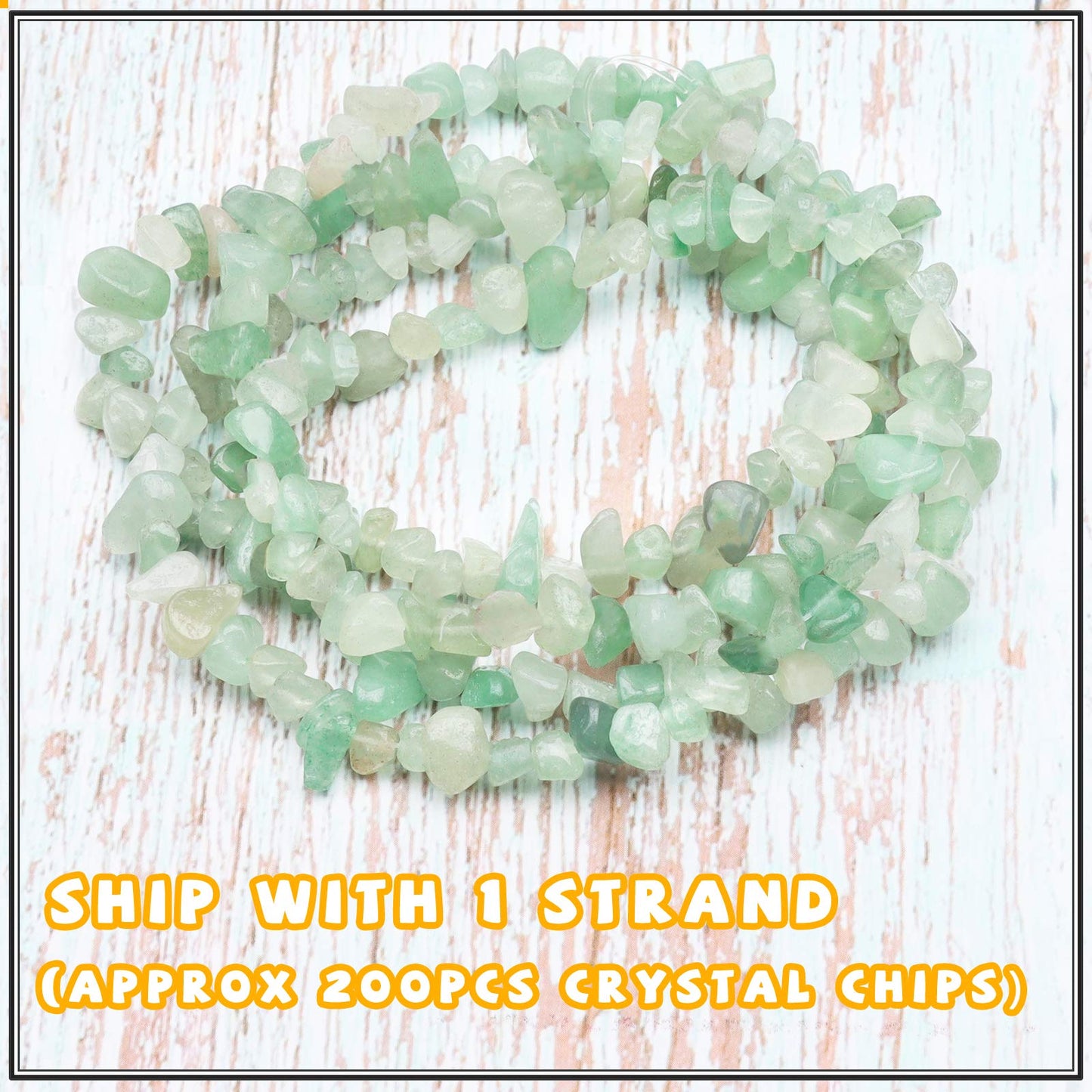 500 pcs Natural Chip Stone Beads, Green Aventurine 5-8 mm Irregular Gemstones Healing Crystal Loose Rocks Bead Hole Drilled for Jewelry Making Bracelet