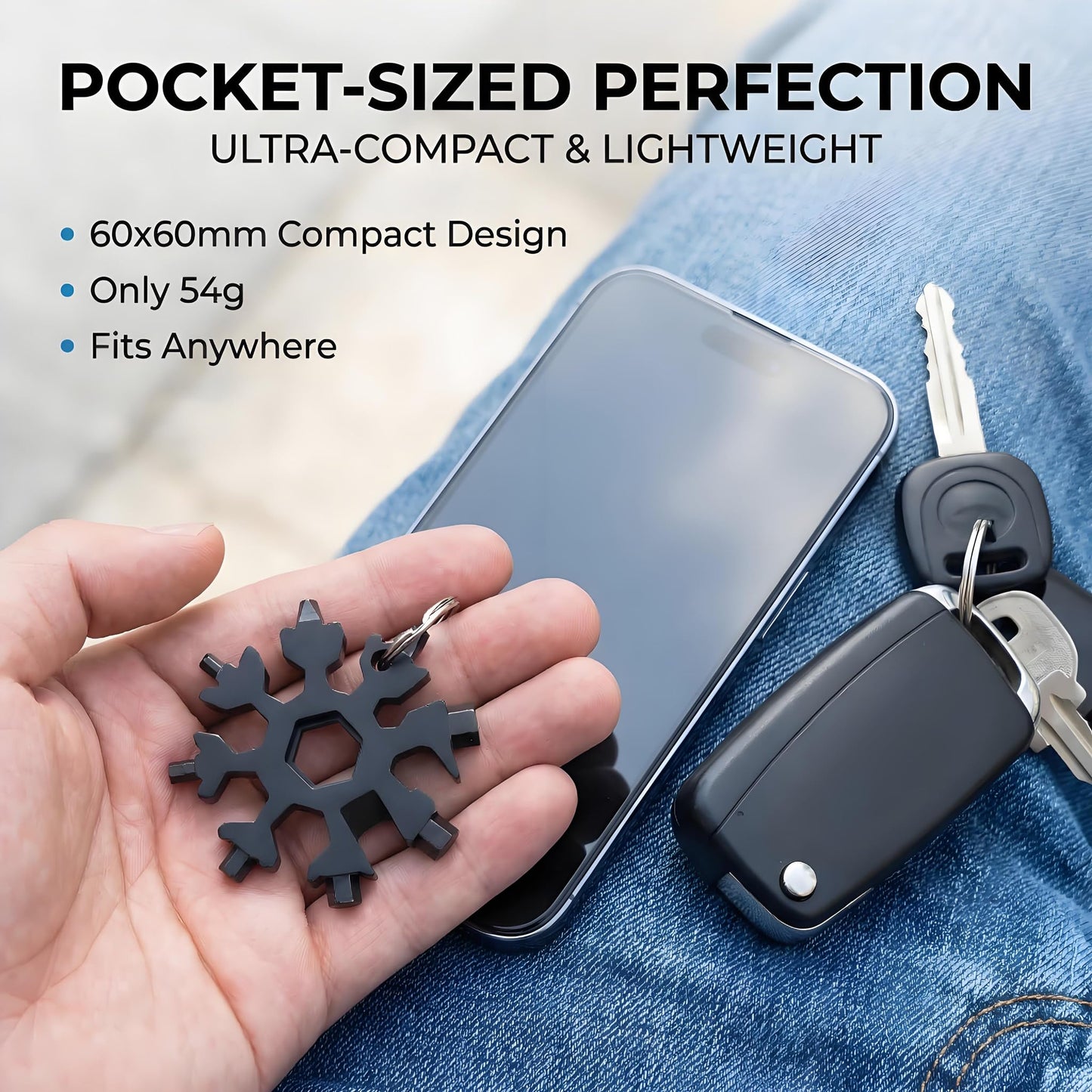 3Packs Snowflake Multi Tool, 18-in-1 Stainless Steel Snowflake Multitool for Bottle Opener and Flat Phillips Screwdriver Kit/Wrench,for Men Adults Da (3 PCS-B)