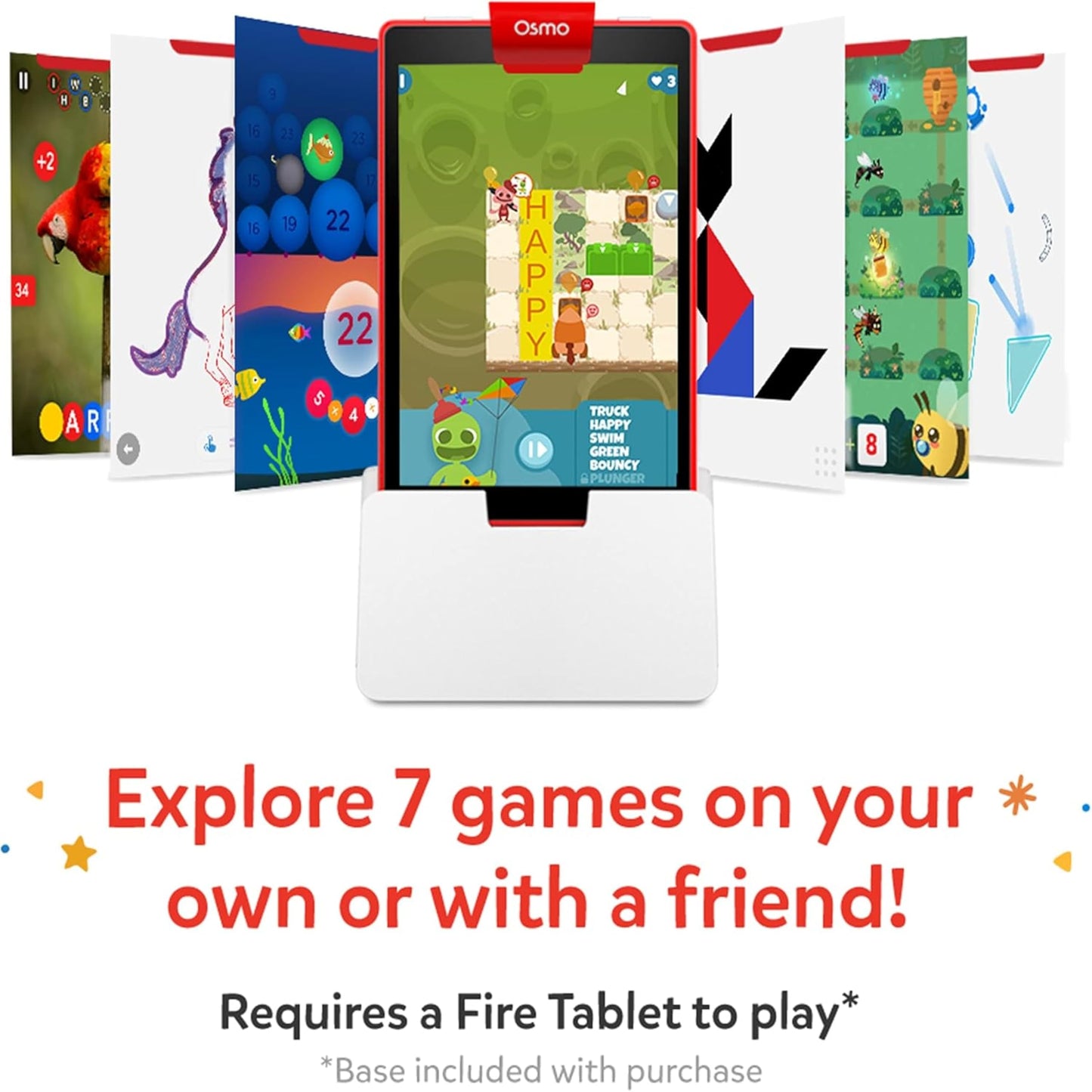 Osmo Genius Starter Kit for Kids Ages 6–10 | 7 Educational Learning Games | Fire Tablet Compatible | Educational STEM Learning System | Base Included
