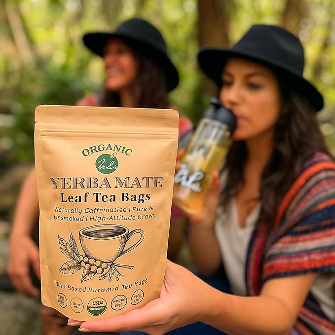 Dr. Lu’s Organic Yerba Mate Tea (Unsmoked) | High-Altitude Grown in Argentina | Naturally Caffeinated Clean Energy & Focus | 30 x 3g Vitality Brew Corn Fiber Pyramid Bags (No Plastic, No Nylon)