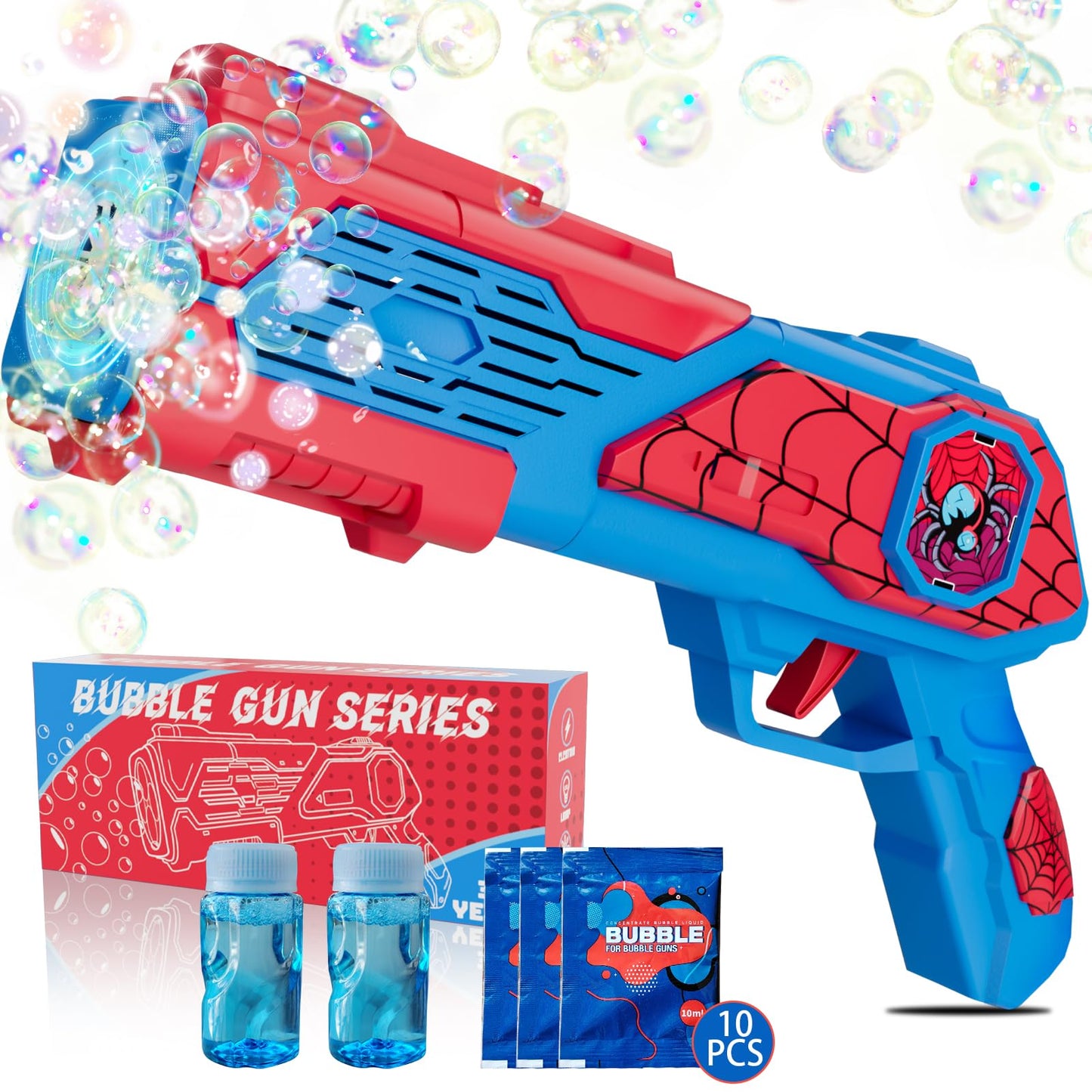 Bubble Machine Gun for Kids: Toys for 3+ Year Old Boys, Toys for Boys 4-6, Outsider&Outdoor Toy for Toddlers 3-5, Easter, Summer, Wedding, Party Favors, Halloween, Birthday Gifts