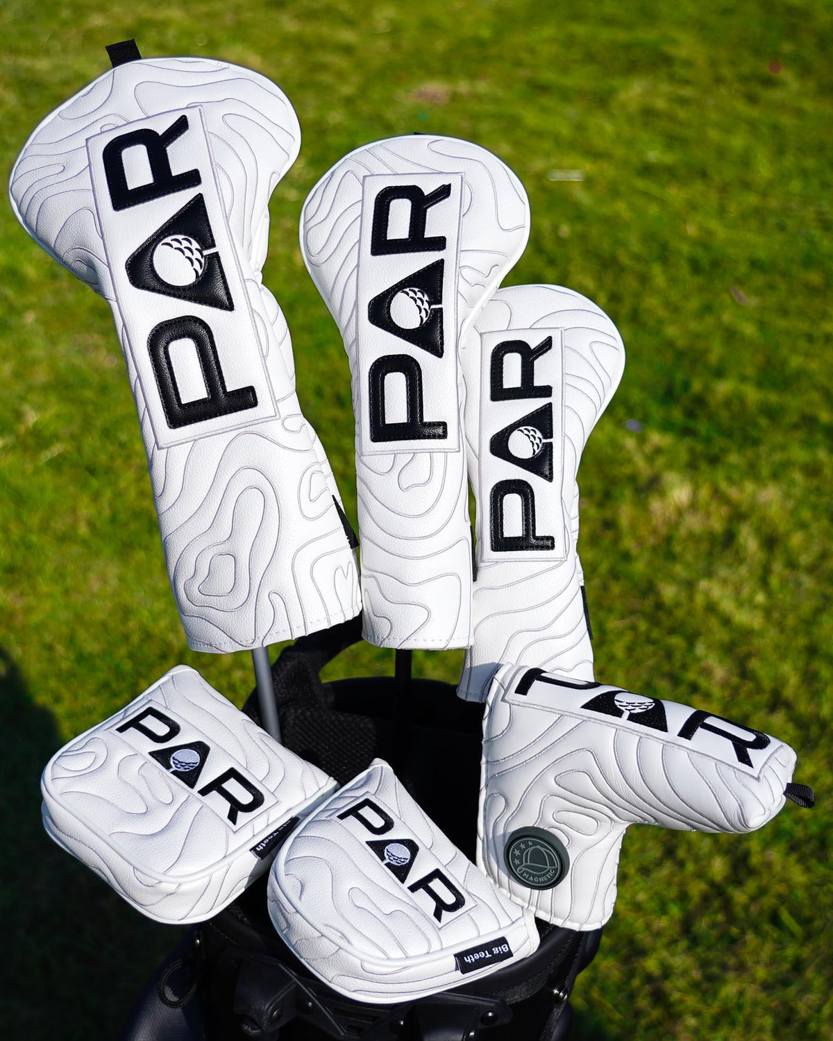 Golf Club Headcover Full Set Driver Fairway Hybrid Putter Headcover Leather Golf Club Head Covers