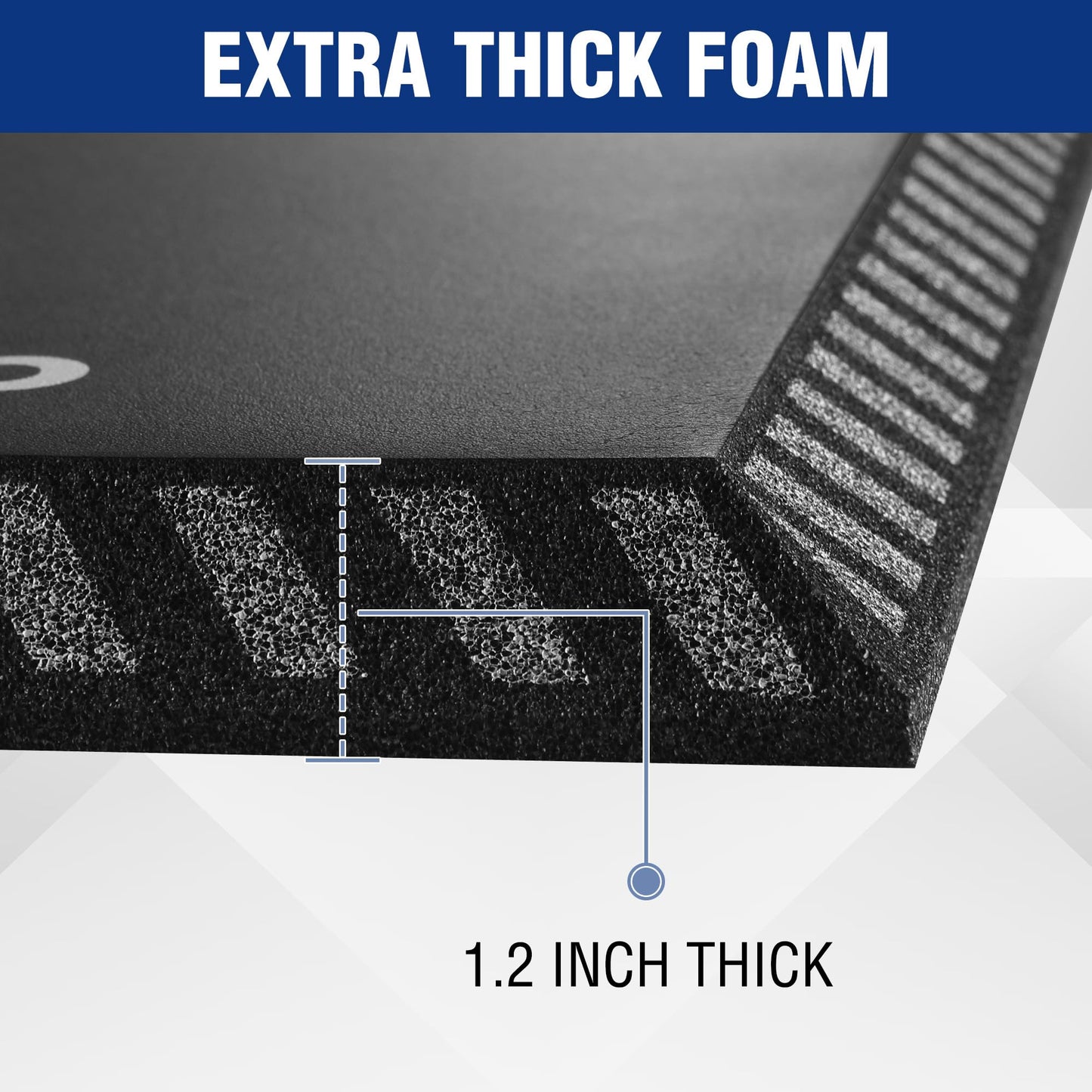 WORKPRO Extra Thick Kneeling Pad, Soft Foam Knee Cushioning, Extra Large Foam Kneeler Mat for Auto-Repair, Gardening, Workout Supplies, 28 x 16 x 1.2in, Black