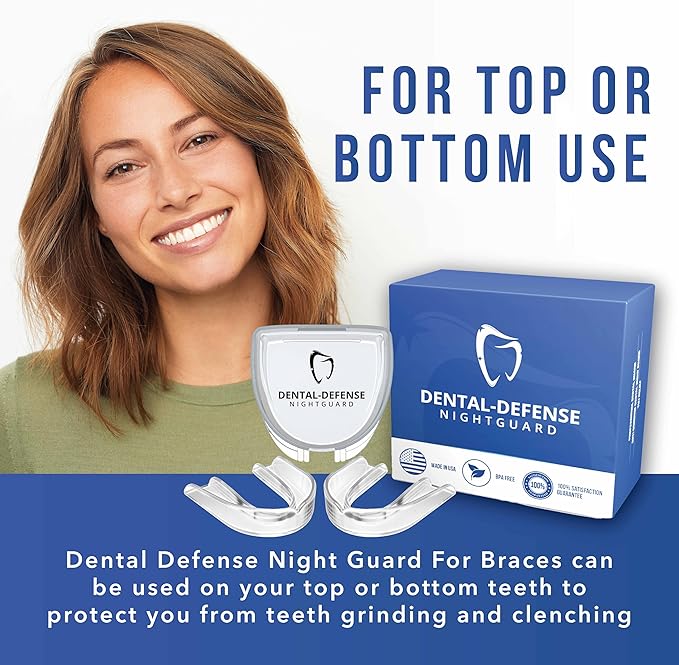 Professional Mouth Guard - 2 Pack Night Guard for Teeth Grinding & Clenching Relief, Protects Teeth at Night, Ideal for Comfort & Protection (Blue)