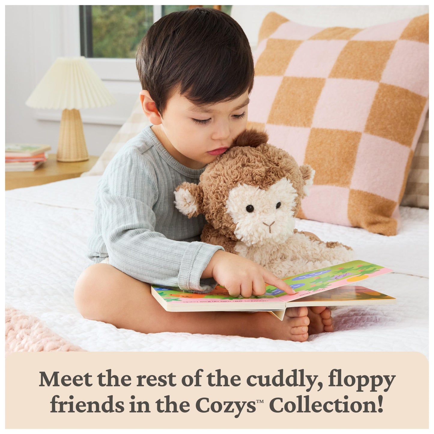 GUND Cozys Collection Bunny Stuffed Animal, Spring Decor, Plush Bunny for Ages 0 and Up, Pink, 10"