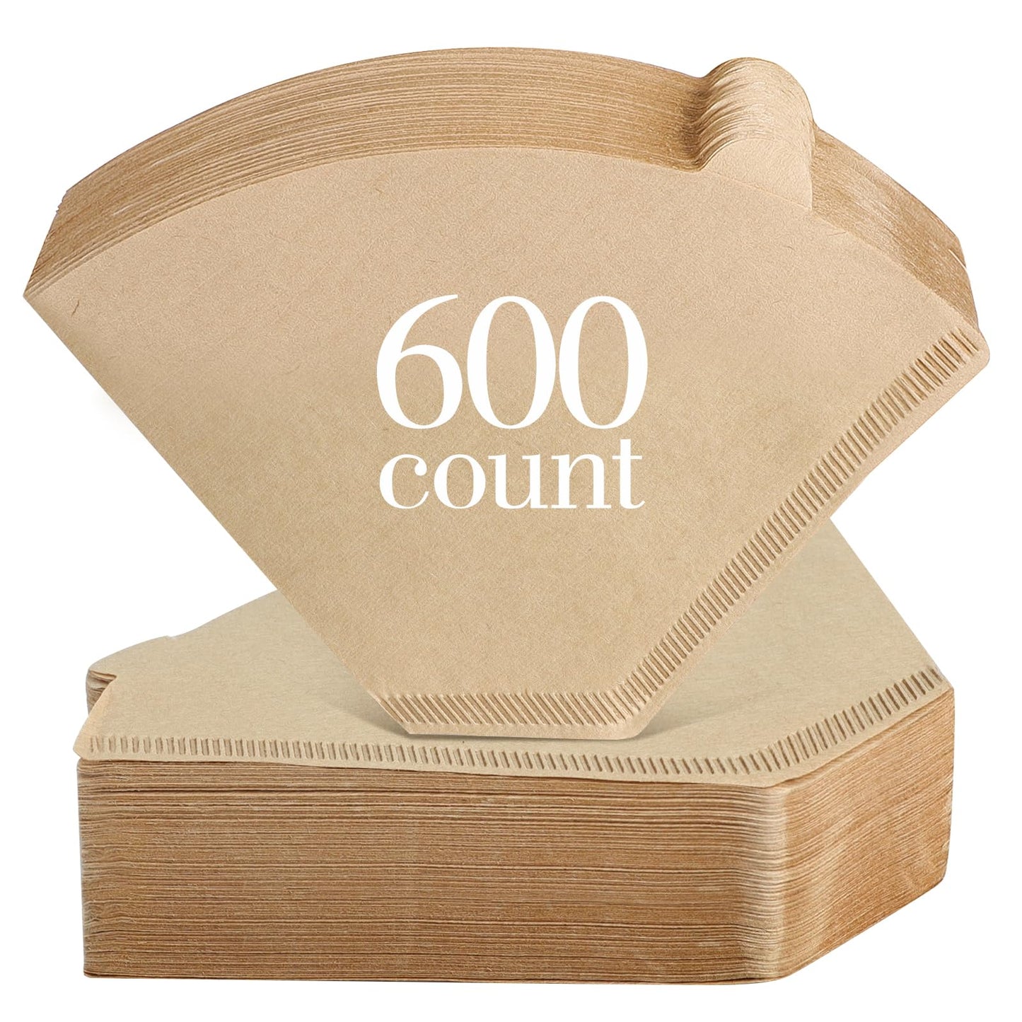 Niveaya Coffee Filters 600 Count, Coffee Filter #4 Cone, Natural Paper Coffee Filter 8-12Cup (natural brown-600pcs, 04)