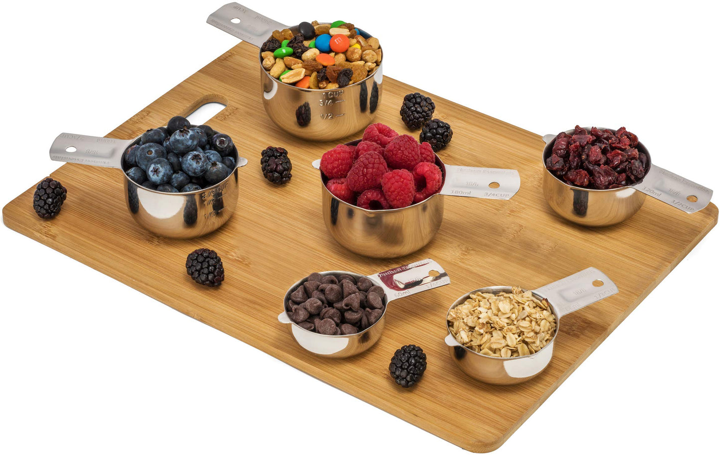 Hudson Essentials Stainless Steel Measuring Cups Set (6 Piece Set)